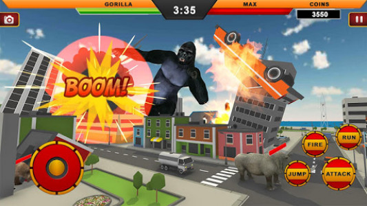 اسکرین شات برنامه Gorilla City Rampage: Gorilla City Battle 2019 8