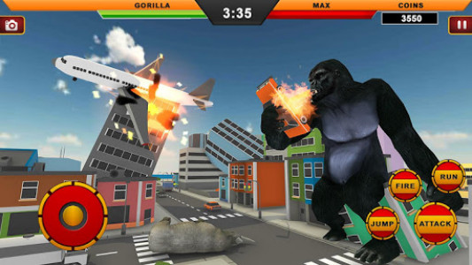 اسکرین شات برنامه Gorilla City Rampage: Gorilla City Battle 2019 5