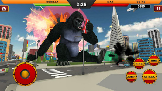 اسکرین شات برنامه Gorilla City Rampage: Gorilla City Battle 2019 3