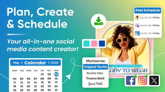 اسکرین شات 3 برنامه Post Maker, Planner, Scheduler