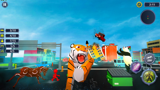 اسکرین شات بازی Tiger Rampage: 3D Tiger Games 2
