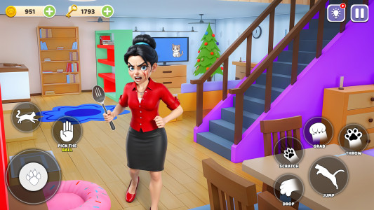 اسکرین شات 1 بازی Cat Simulator: Scary Mom Games