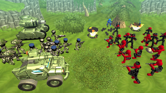 اسکرین شات 2 بازی Stickman Tank Battle Simulator