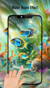 اسکرین شات برنامه Fish On Screen 3D Wallpaper 4