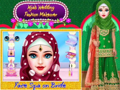 اسکرین شات برنامه Kashmiri-Indian Hijab Girl Wedding & Dressup Salon 1