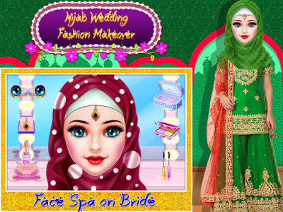 اسکرین شات برنامه Kashmiri-Indian Hijab Girl Wedding & Dressup Salon 5