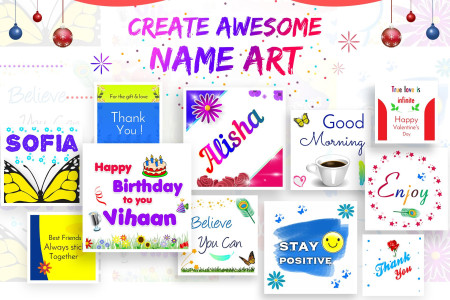 اسکرین شات 1 برنامه BHM Name Art Photo Editor