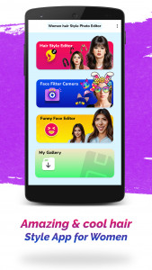اسکرین شات برنامه Women Hair Style Photo Editor 7