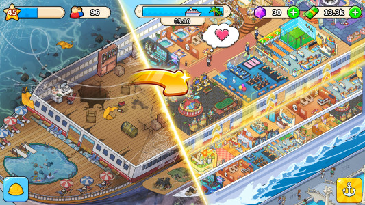اسکرین شات 4 بازی My Cruise: Idle ship Tycoon