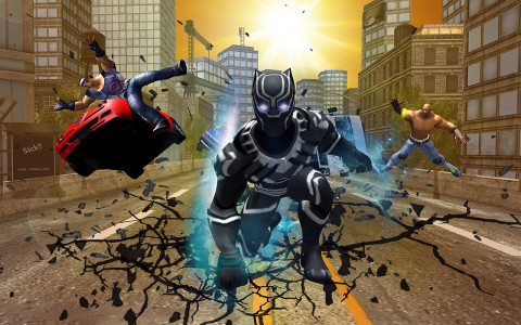 اسکرین شات 2 بازی Superhero panther Robot kungfu