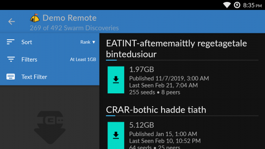 اسکرین شات 7 برنامه BiglyBT, Torrent Downloader