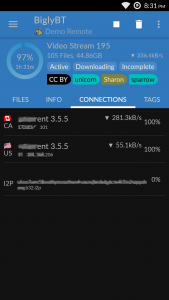 اسکرین شات 3 برنامه BiglyBT, Torrent Downloader