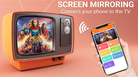 اسکرین شات برنامه Connect the phone to TV - Screen mirroring for TV 1