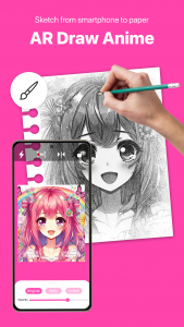 اسکرین شات برنامه Draw Anime Sketch: AR Draw 1