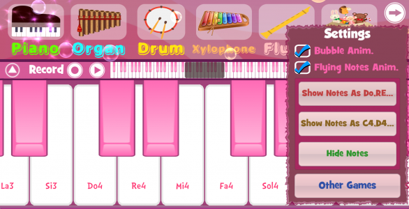 اسکرین شات بازی Pink Piano 3