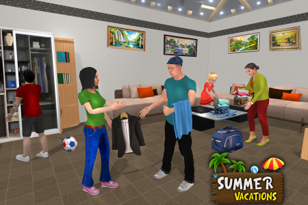 اسکرین شات بازی Virtual Family Summer Vacation 2