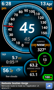 اسکرین شات برنامه Ulysse Speedometer 1