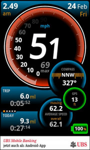 اسکرین شات برنامه Ulysse Speedometer 3