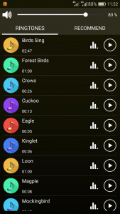 اسکرین شات برنامه Birds Sounds Ringtones 2