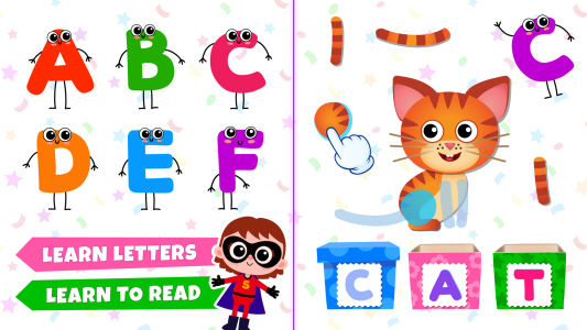 اسکرین شات 1 بازی Bini ABC Games for Kids!