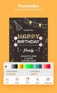 اسکرین شات برنامه Birthday Invitation Maker 3