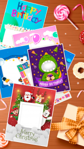 اسکرین شات 1 برنامه Birthday cards - Photo frames