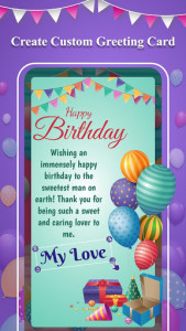 اسکرین شات برنامه Happy Birthday Wishes & Greeting Cards Maker 5
