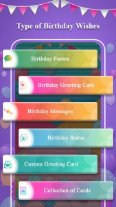 اسکرین شات برنامه Happy Birthday Wishes & Greeting Cards Maker 1