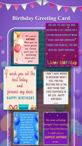 اسکرین شات برنامه Happy Birthday Wishes & Greeting Cards Maker 4