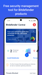 اسکرین شات 1 برنامه Bitdefender Central