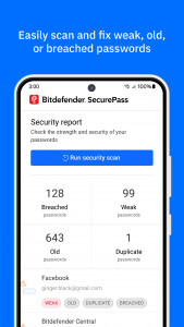 اسکرین شات برنامه Bitdefender SecurePass 4