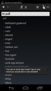 اسکرین شات برنامه Free Dict Hungarian English 2