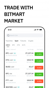 اسکرین شات برنامه BitMart: Buy Bitcoin & Crypto 5