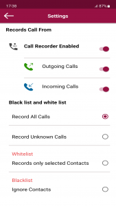 اسکرین شات برنامه Call recorder 5