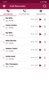 اسکرین شات 1 برنامه Call recorder