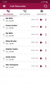 اسکرین شات برنامه Call recorder 1