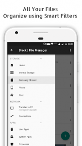 اسکرین شات برنامه Black File Manager - Root Explorer & FTP Share 2