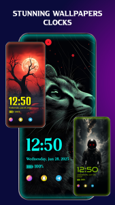 اسکرین شات 2 برنامه Always on display clock widget