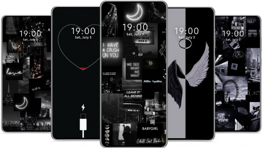 اسکرین شات 1 برنامه Black Aesthetic Wallpaper