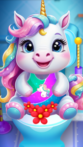 اسکرین شات بازی newborn unicorn care game 2