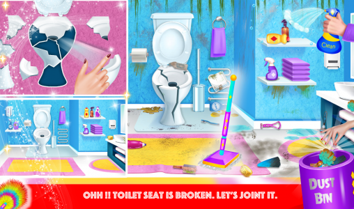 اسکرین شات برنامه Home Clean Up Girl Game 5