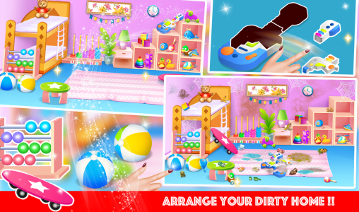 اسکرین شات برنامه Home Clean Up Girl Game 1