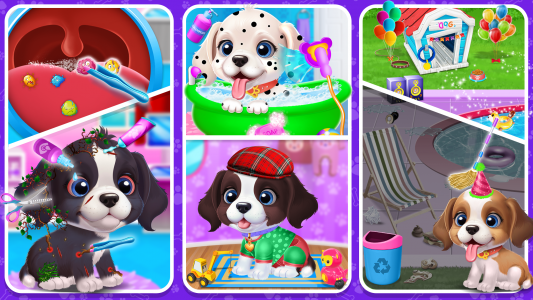 اسکرین شات برنامه Puppy bubble bath care game 8