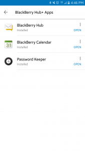 اسکرین شات برنامه BlackBerry Hub+ Services 2