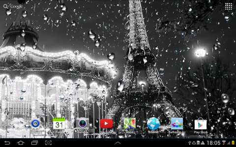 اسکرین شات برنامه Rainy Paris Live Wallpaper 2