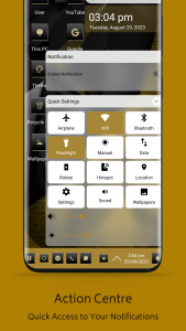 اسکرین شات برنامه Black Gold Theme for Launcher 2