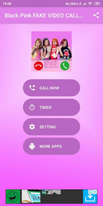 اسکرین شات برنامه Black Pink Fake Video Call Simulator 5