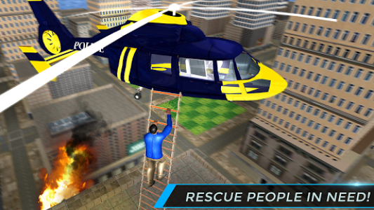 اسکرین شات بازی Real City Police Helicopter Games: Rescue Missions 3