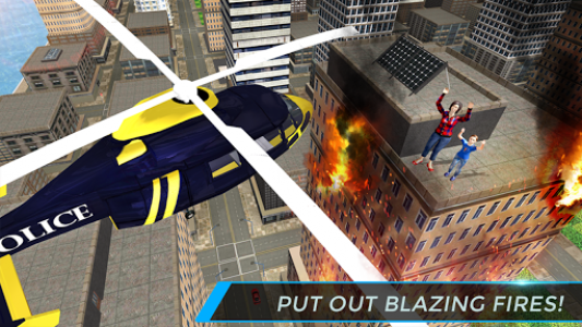 اسکرین شات بازی Real City Police Helicopter Games: Rescue Missions 2