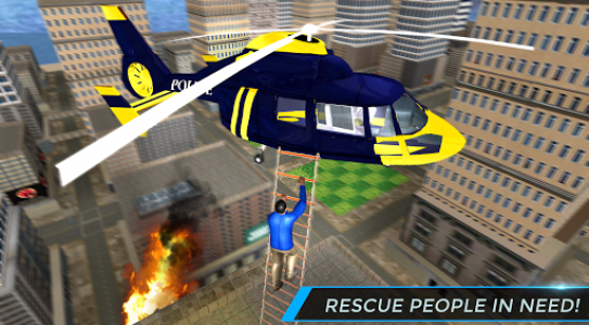 اسکرین شات بازی Real City Police Helicopter Games: Rescue Missions 8